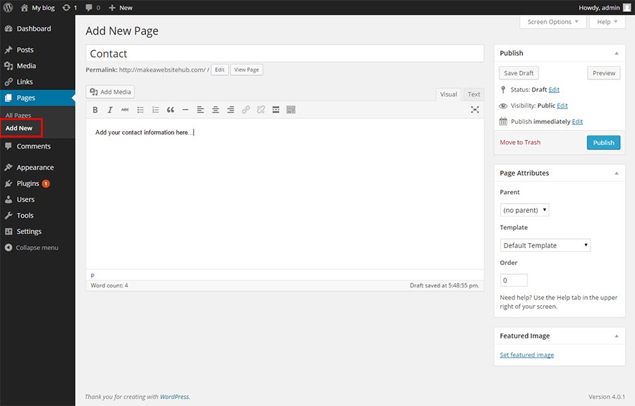 wordpress---add-new-page